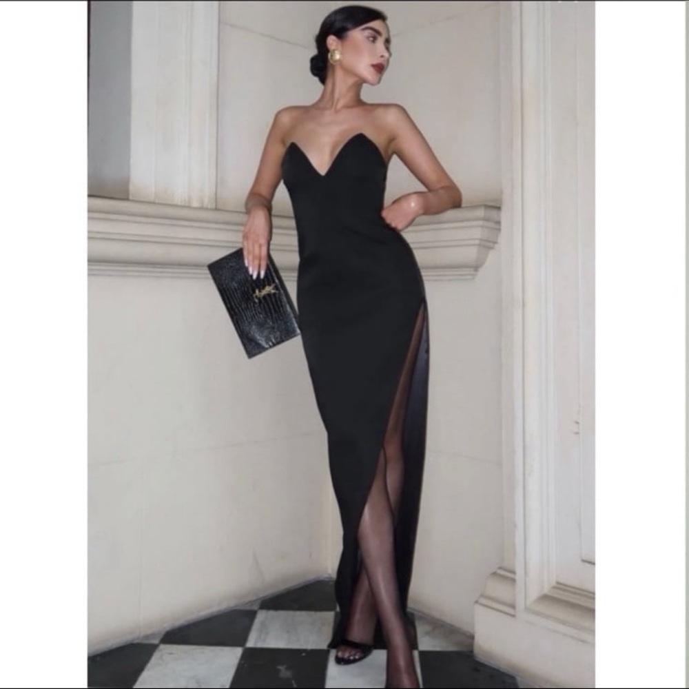 Meshki Natasha pointed dress - black